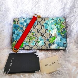 NWOT 💞 GG Supreme Bloom Floral Print Bag - Blue
